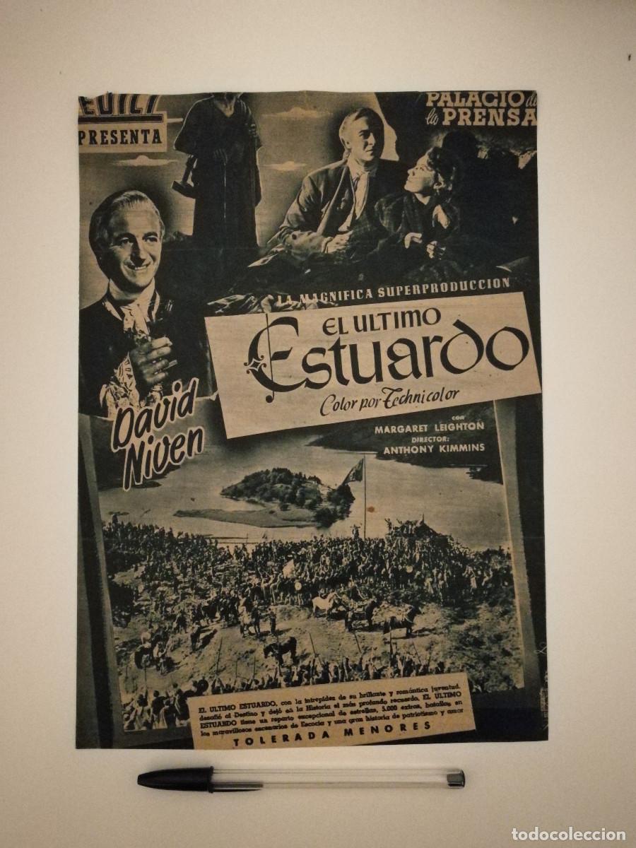 Cin&eacute;ma: ANTIGUO ANUNCIO ENCARTONADO - EL ULTIMO ESTUARDO - CINE HISTORICO - DAVID NIVEN - ANTHONY KIMMINS