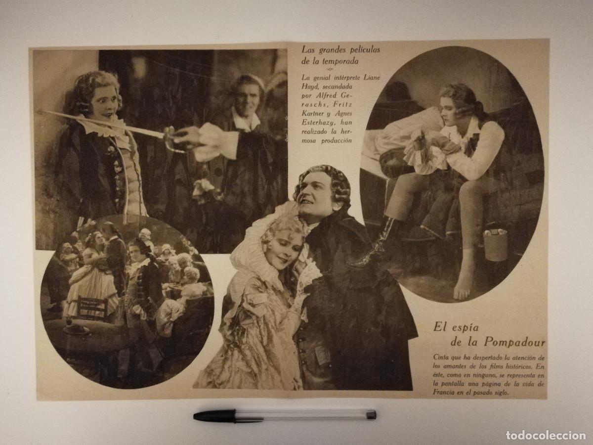 Cinema: ANTIGUO ANUNCIO ENCARTONADO - El Esp&iacute;a de la Pompadour - CINE HISTORICO - MUDO - LIANE HAYD