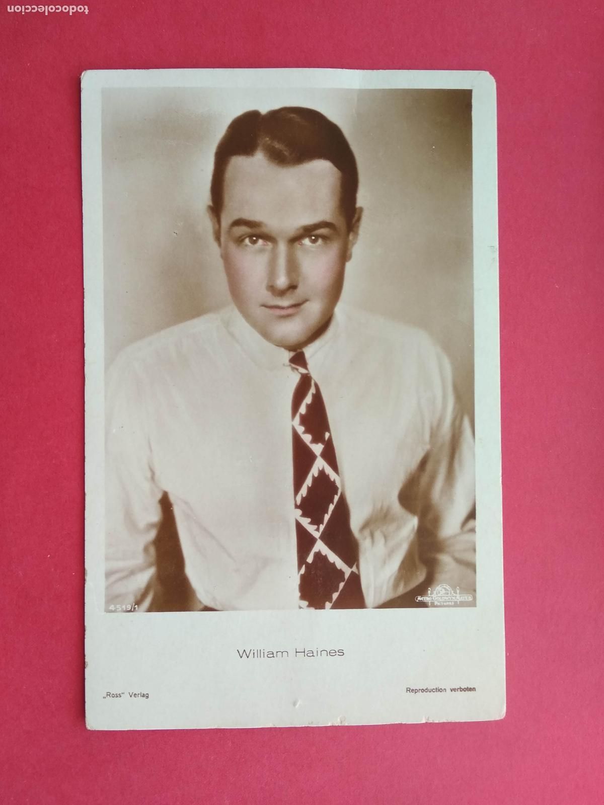 Cinema: TARJETA POSTAL DE CINE PELICULA ACTOR / ACTRIZ , WILLIAM HAINES