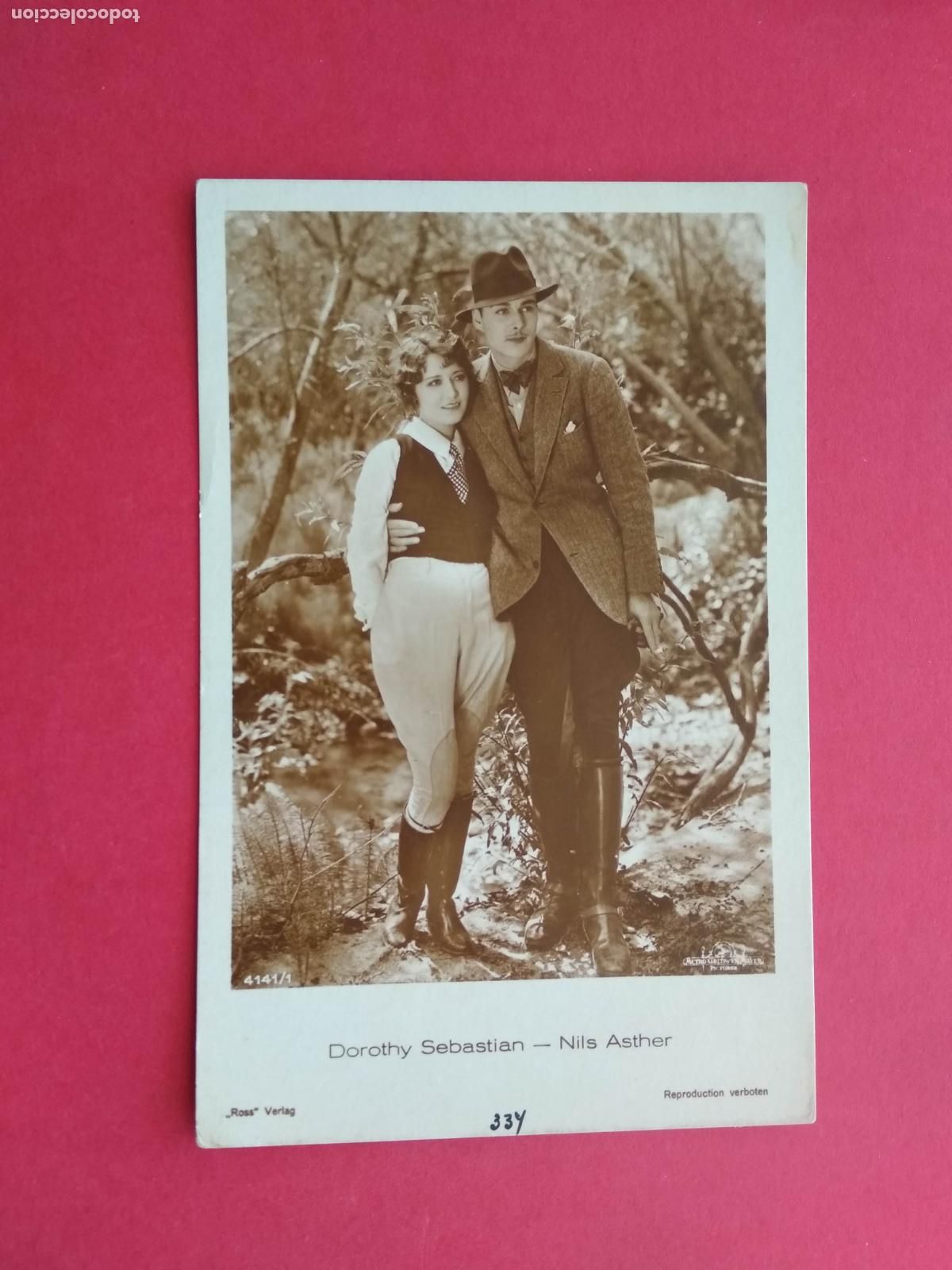 Cin&eacute;ma: TARJETA POSTAL DE CINE PELICULA ACTOR / ACTRIZ , DOROTHY SEBASTIAN , NILS ASTHER
