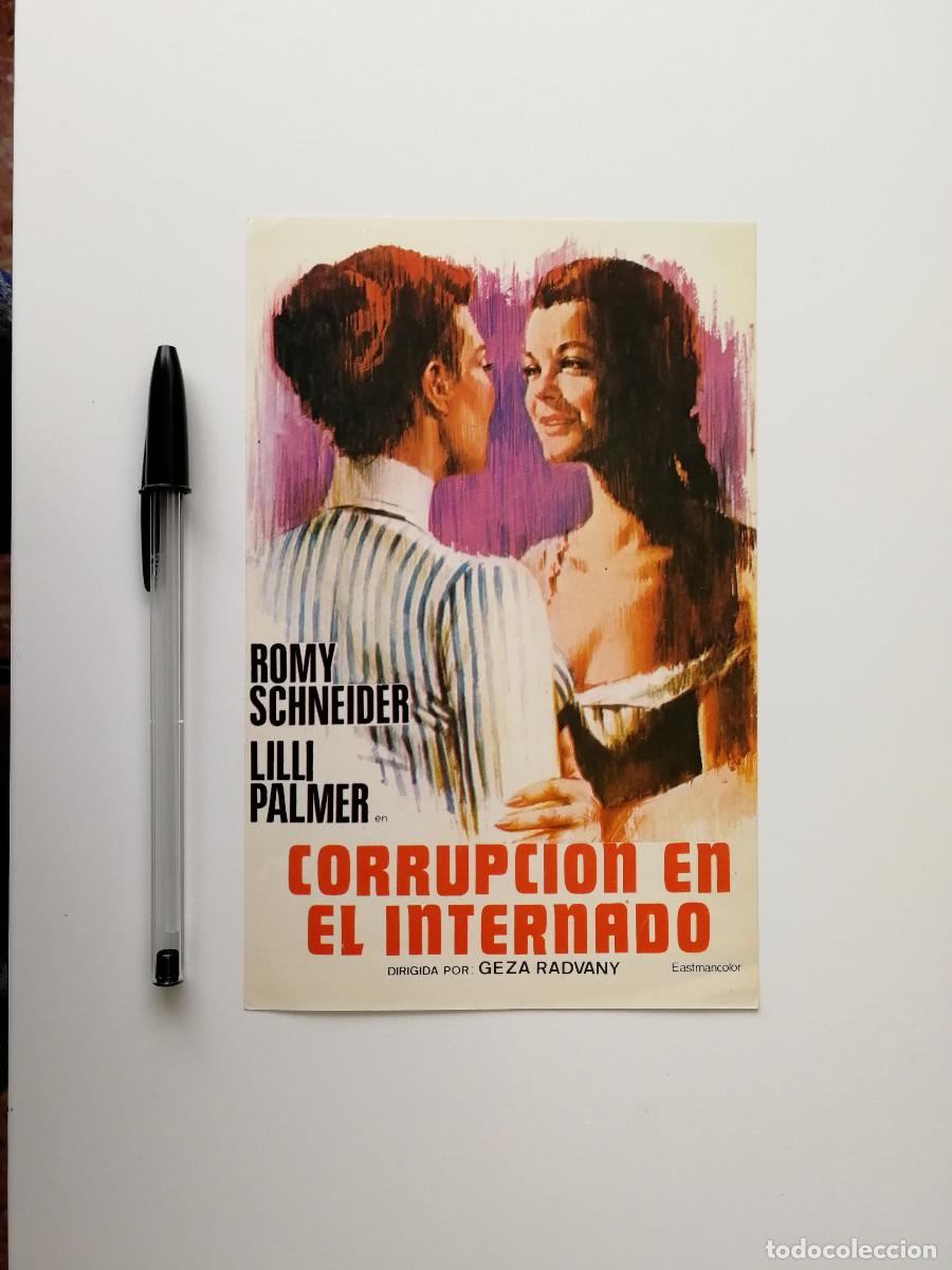 Cine: TARJETA ORIGINAL -13*18- CORRUPCION EN EL INTERNADO - Romy Schneider