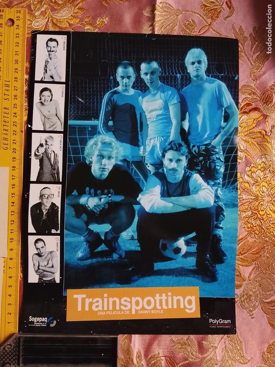 Kino: CARTEL AFICHE FOTOCROMO ORIGINAL - trainspotting