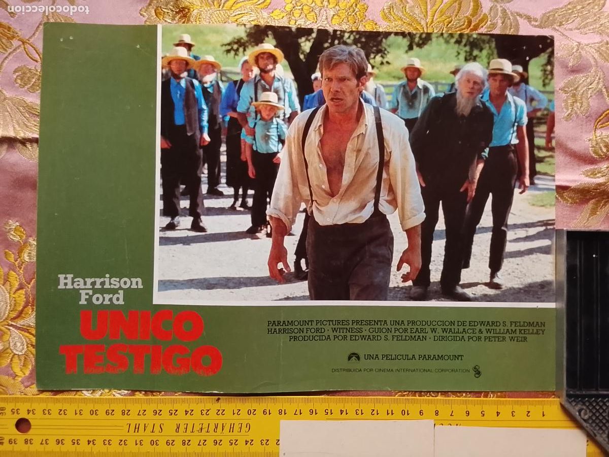Cin&eacute;ma: CARTEL AFICHE FOTOCROMO ORIGINAL - &uacute;nico testigo Harrison Ford