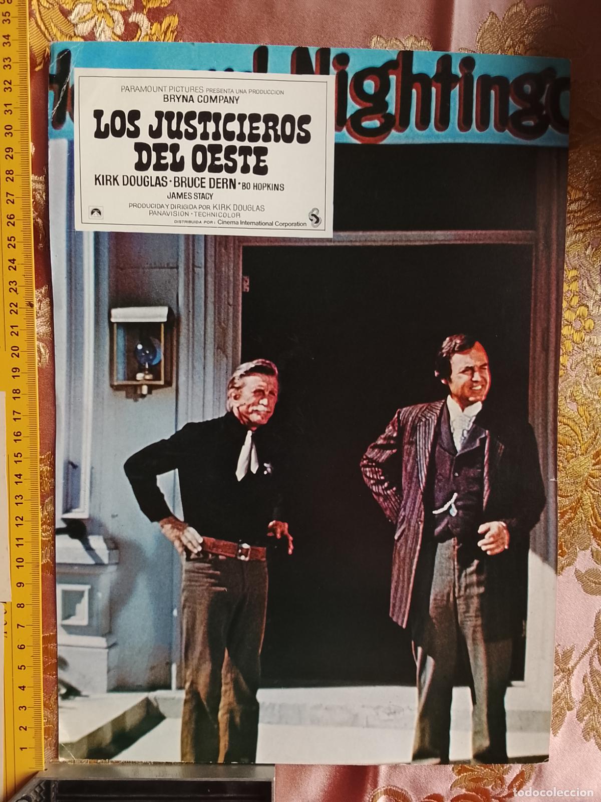Cine: CINE CARTEL AFICHE FOTOCROMO ORIGINAL - LOS JUSTICIEROS DEL OESTE KIRK DOUGLAS BRUCE DERN
