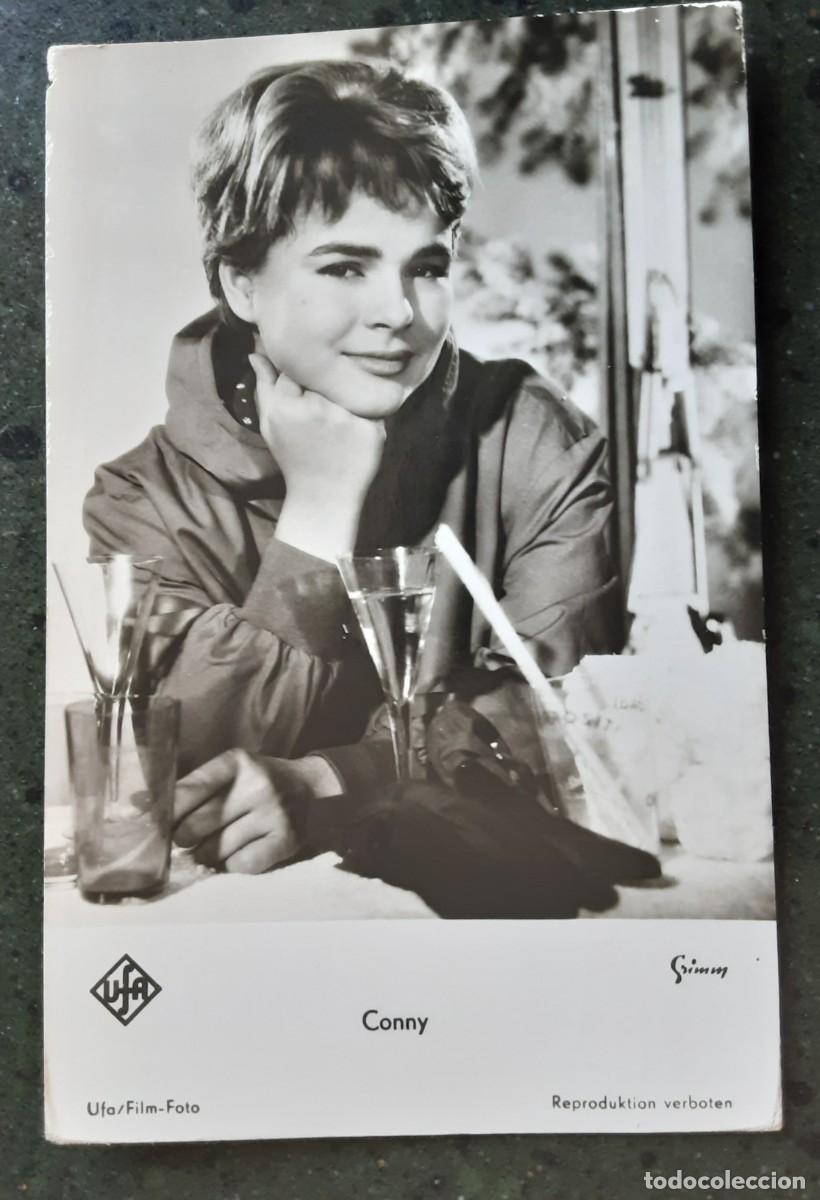 Cine: TARJETA POSTAL CONNY ( CONNY FROBOESS), CANTANTE Y ACTRIZ ALEMANA, UFA.