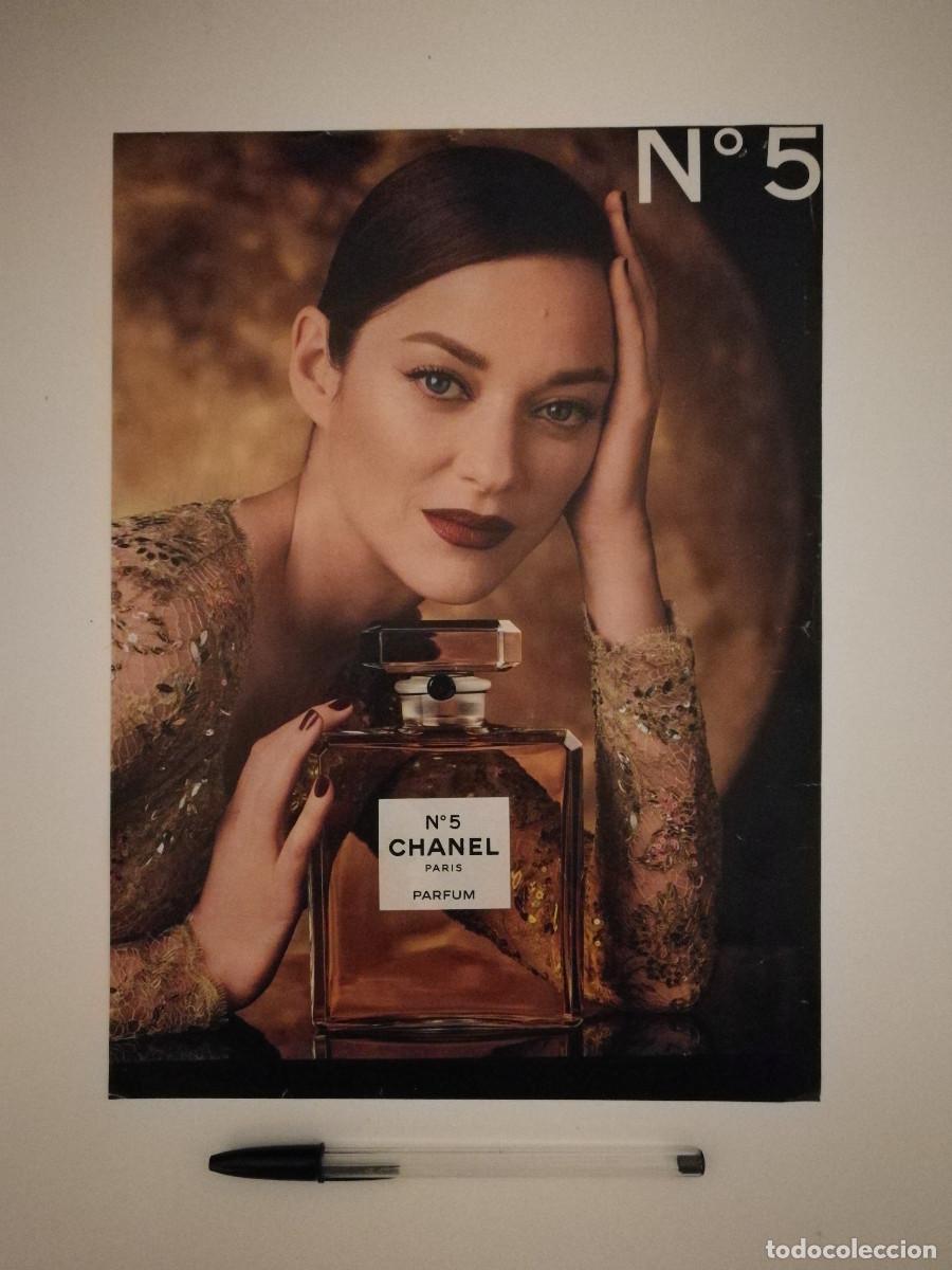 Kino: ANUNCIO ACARTONADO -A4- Marion Cotillard - CHANEL NUMERO 5 PERFUME - PUBLICIDAD