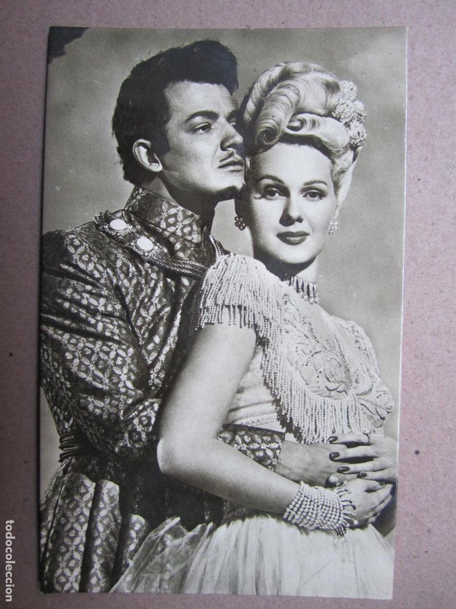 Kino: cornel wilde Adele Jergens postal original b/n - aladino y la lampara maravillosa