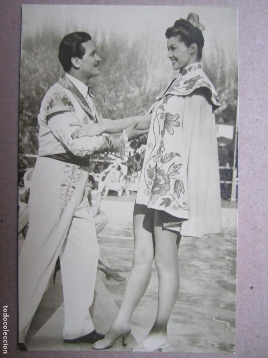 Kino: esther williams carlos ramirez postal original b/n - escuela de sirenas