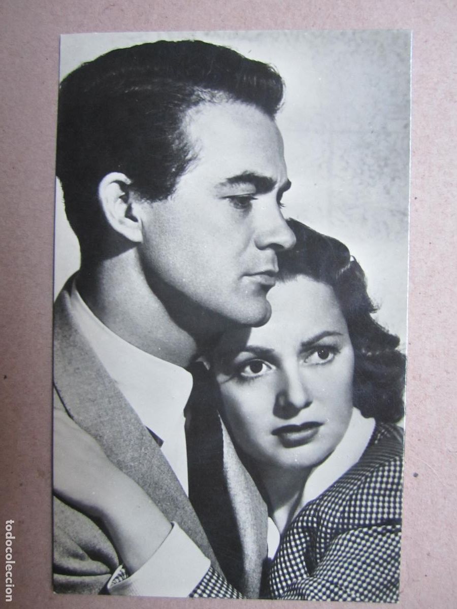 Kino: mark stevens olivia de havilland postal original b/n - nido de vivoras