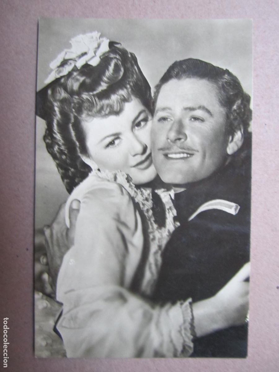 Kino: errol flynn olivia de havilland postal original b/n - murieron con las botas puestas