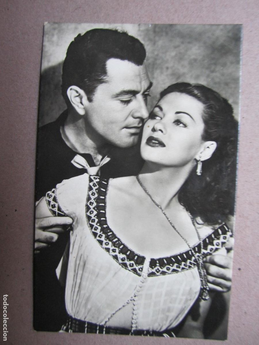 Kino: ivonne de carlo tony martin postal original b/n - casbah