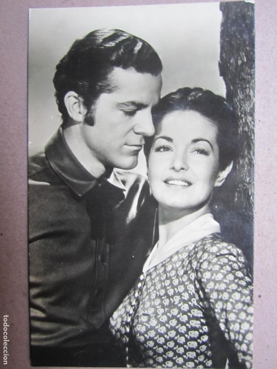 Kino: dana andrews patricia roth postal original b/n - canyon passage