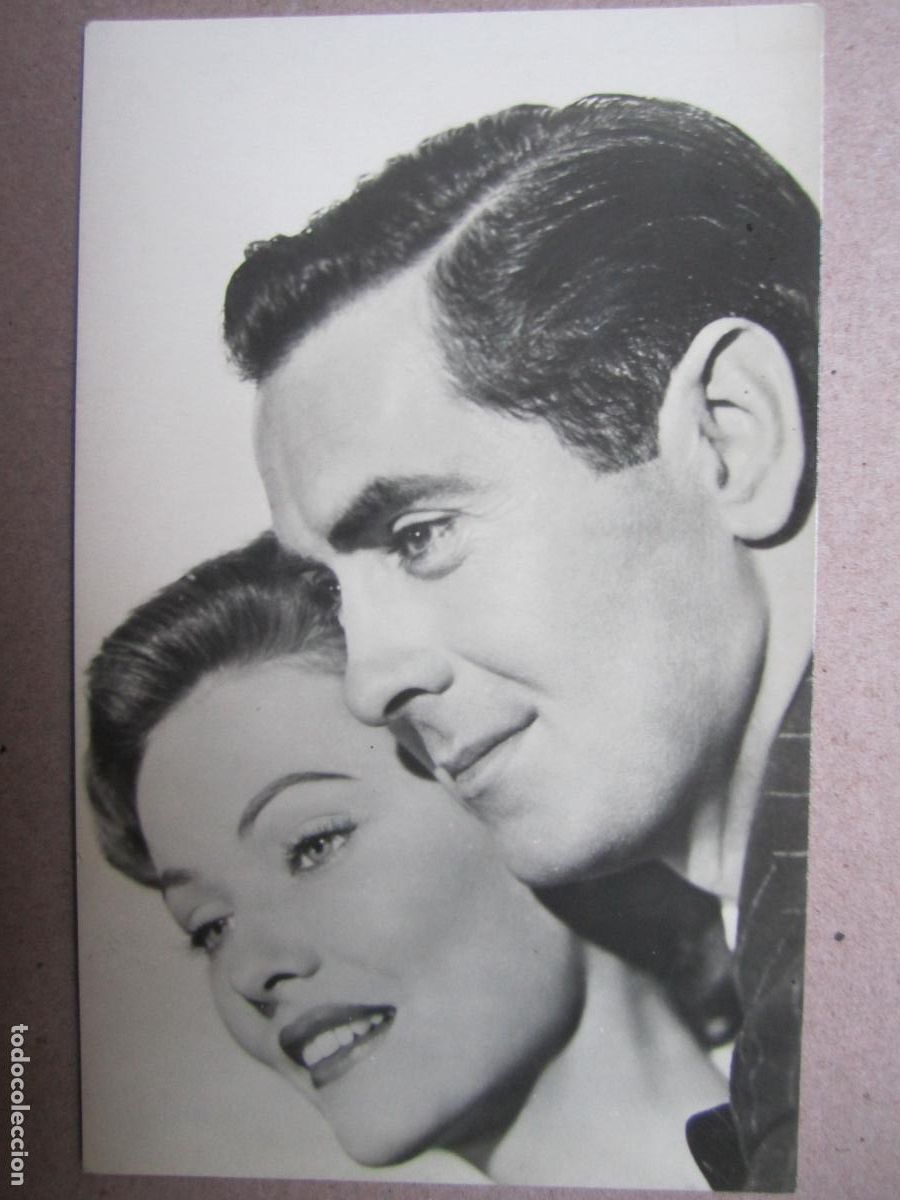 Kino: gene tierney tyrone power postal original b/n - el filo de la navaja