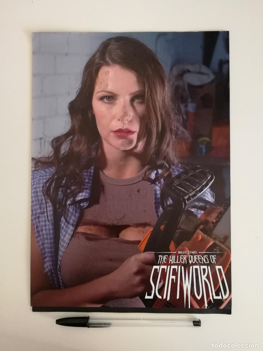 Cinema: LAMINA ACARTONADA -A4- MALIZE EVANS - Killer Queens of Sci-Fi World - Ciencia Ficcion - Terror