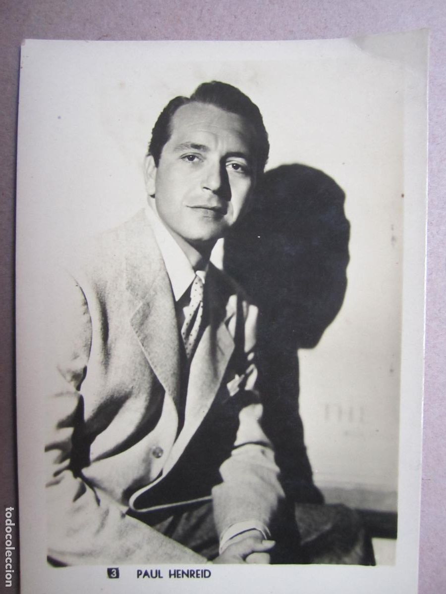 Cine: paul henreid postal original b/n - cinema actor - casablanca