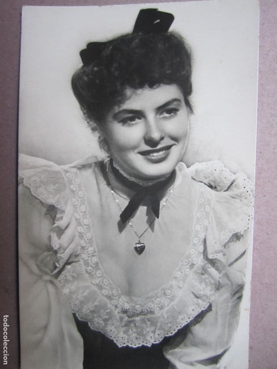 Cine: ingrid bergman postal original b/n - cinema actress