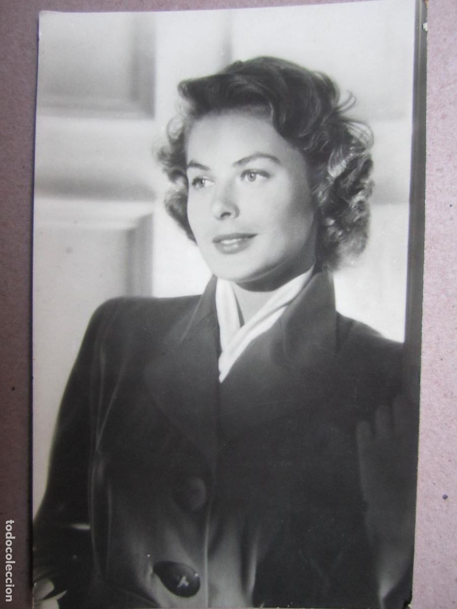 Cine: ingrid bergman postal original b/n - cinema actress
