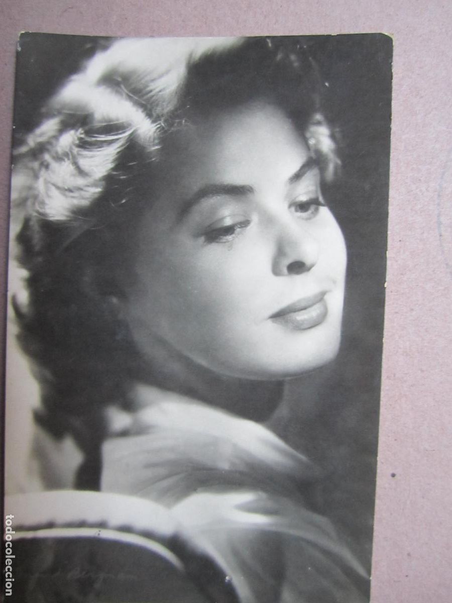 Cine: ingrid bergman postal original b/n - cinema actress