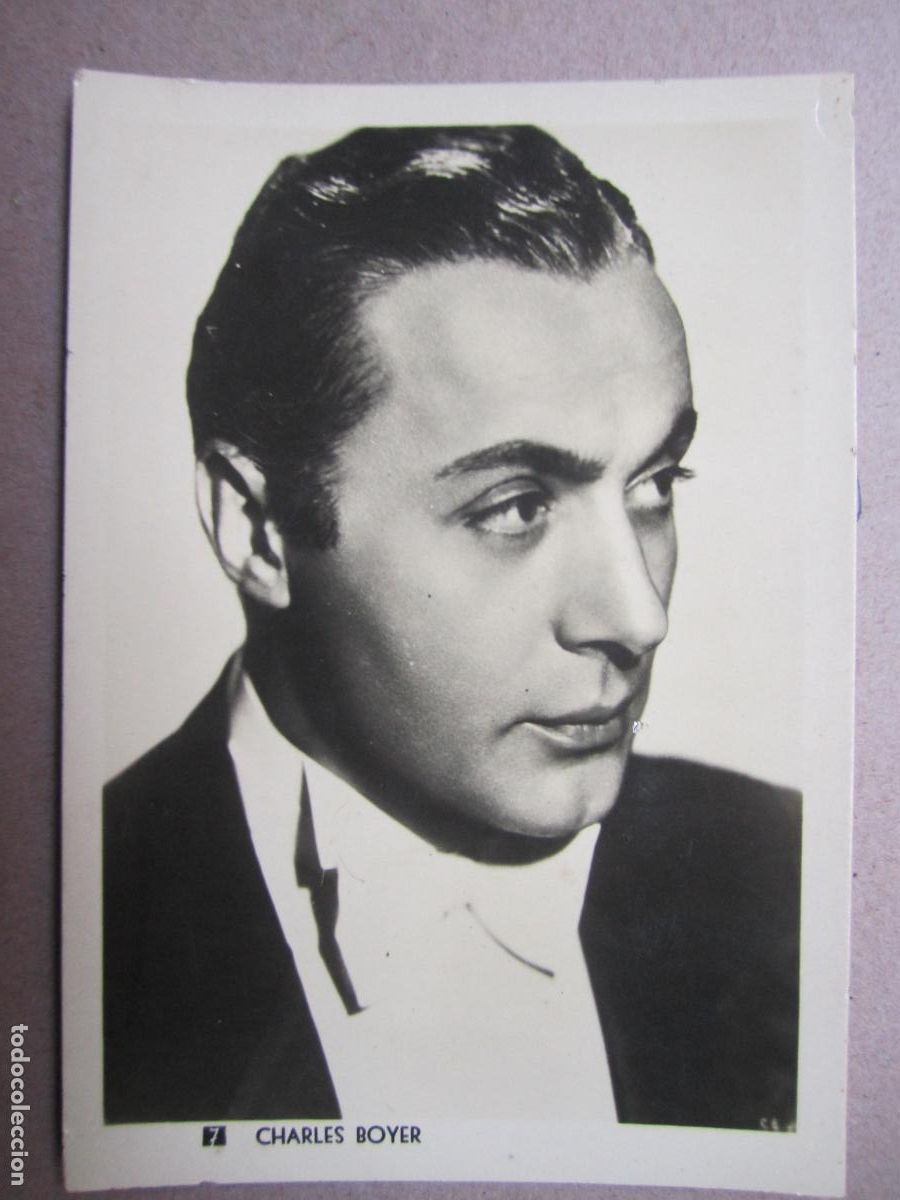 Cine: charles boyer postal original b/n - cinema actor