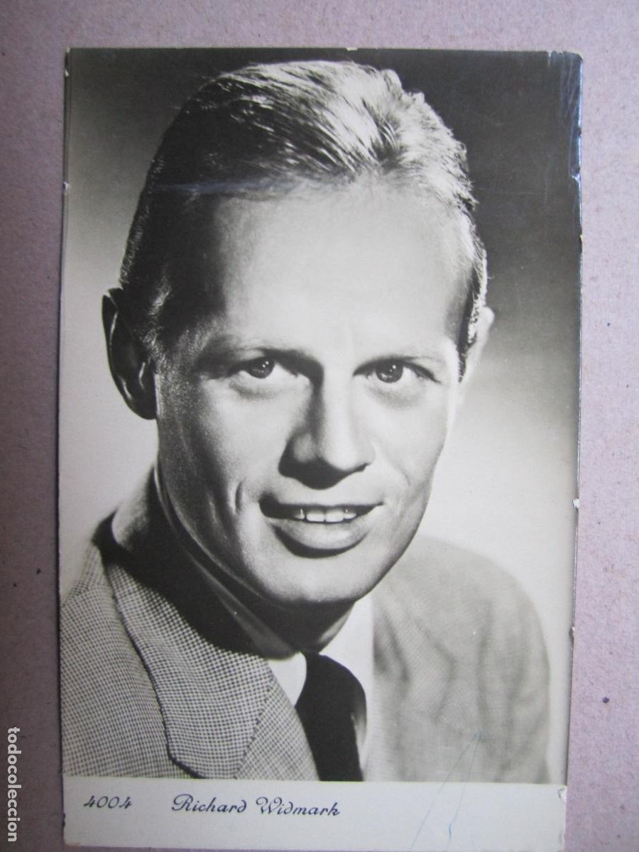 Cine: richard widmark postal original b/n - cinema actor