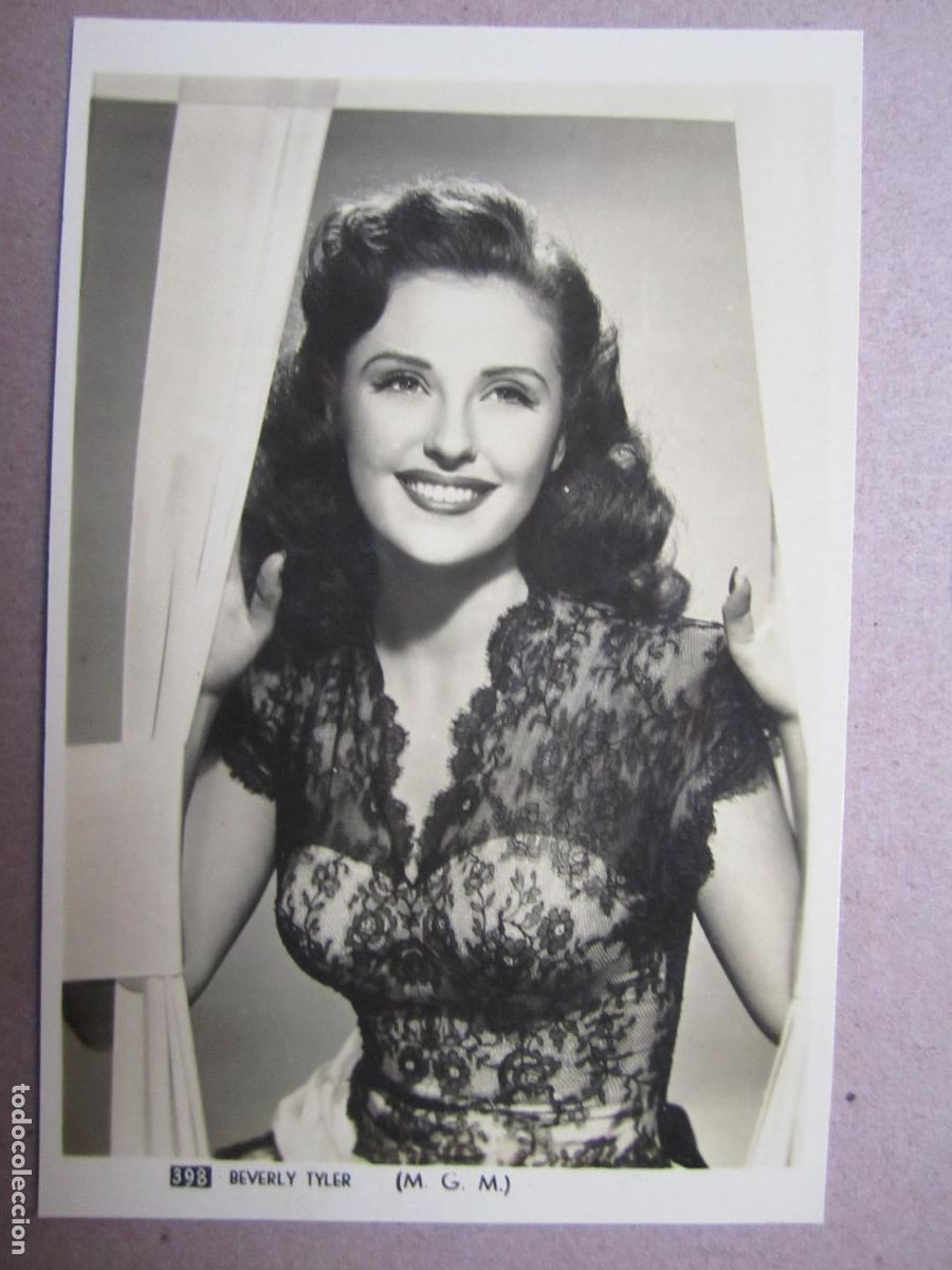 Cine: beberly tyler postal original b/n - cinema actress