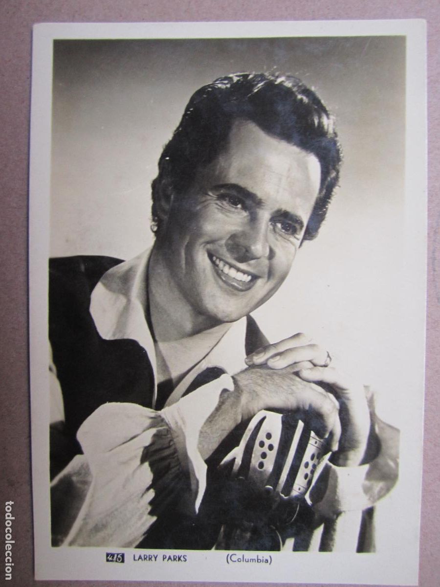 Cin&eacute;ma: larry parks - postal original b/n - cinema actor - columbia pictures