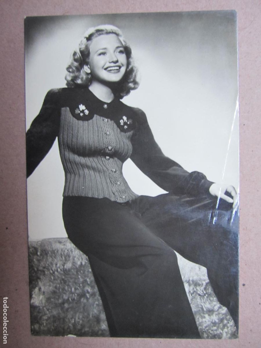 Cine: priscilla lane - postal original b/n - cinema actress