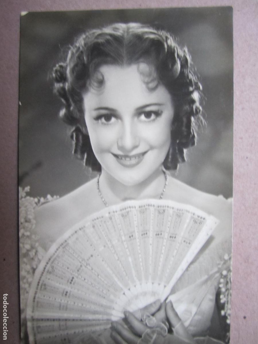 Cine: olivia de havilland - postal original b/n - cinema actress