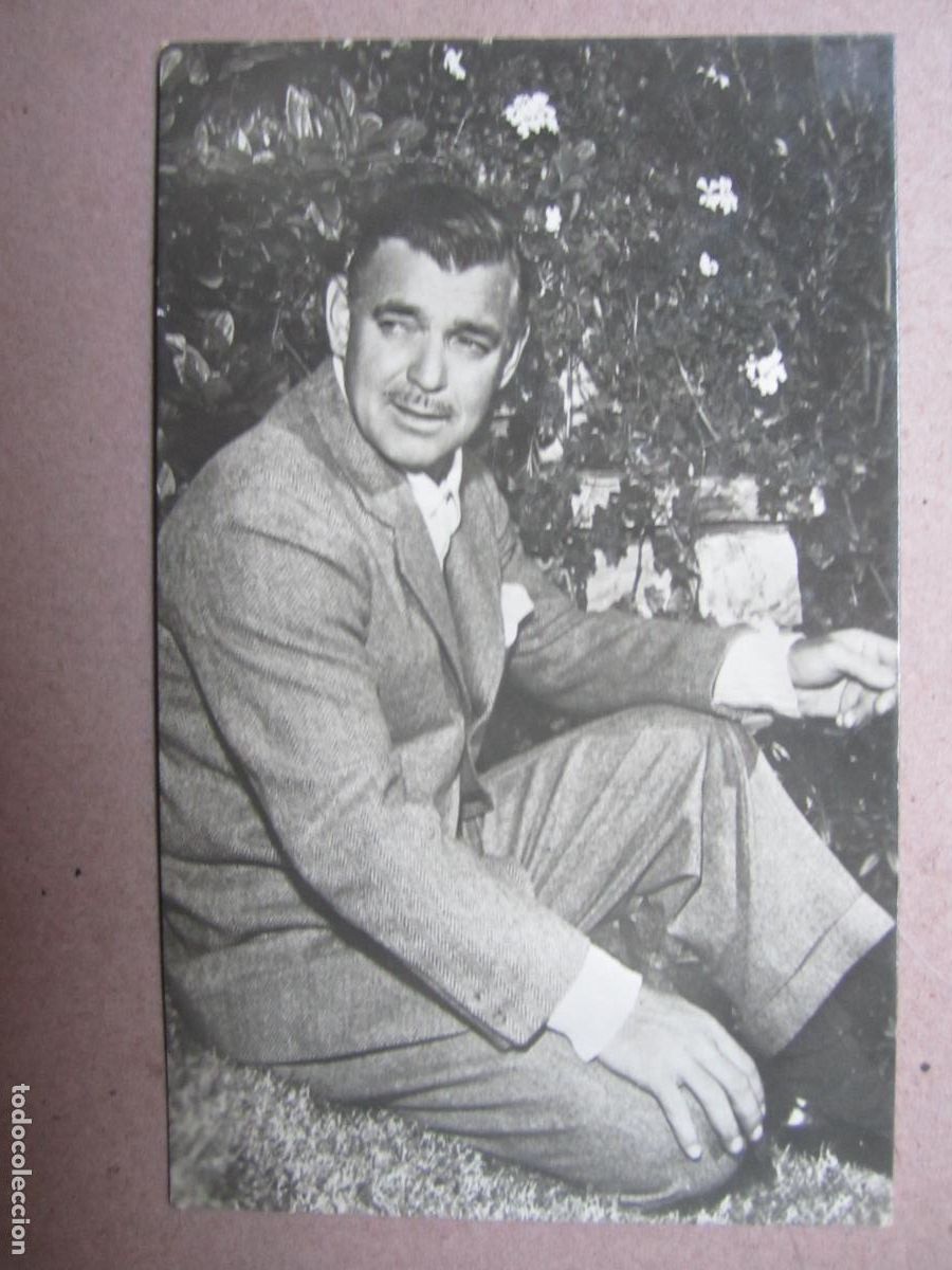 Cine: clark gable - postal original b/n - cinema actor