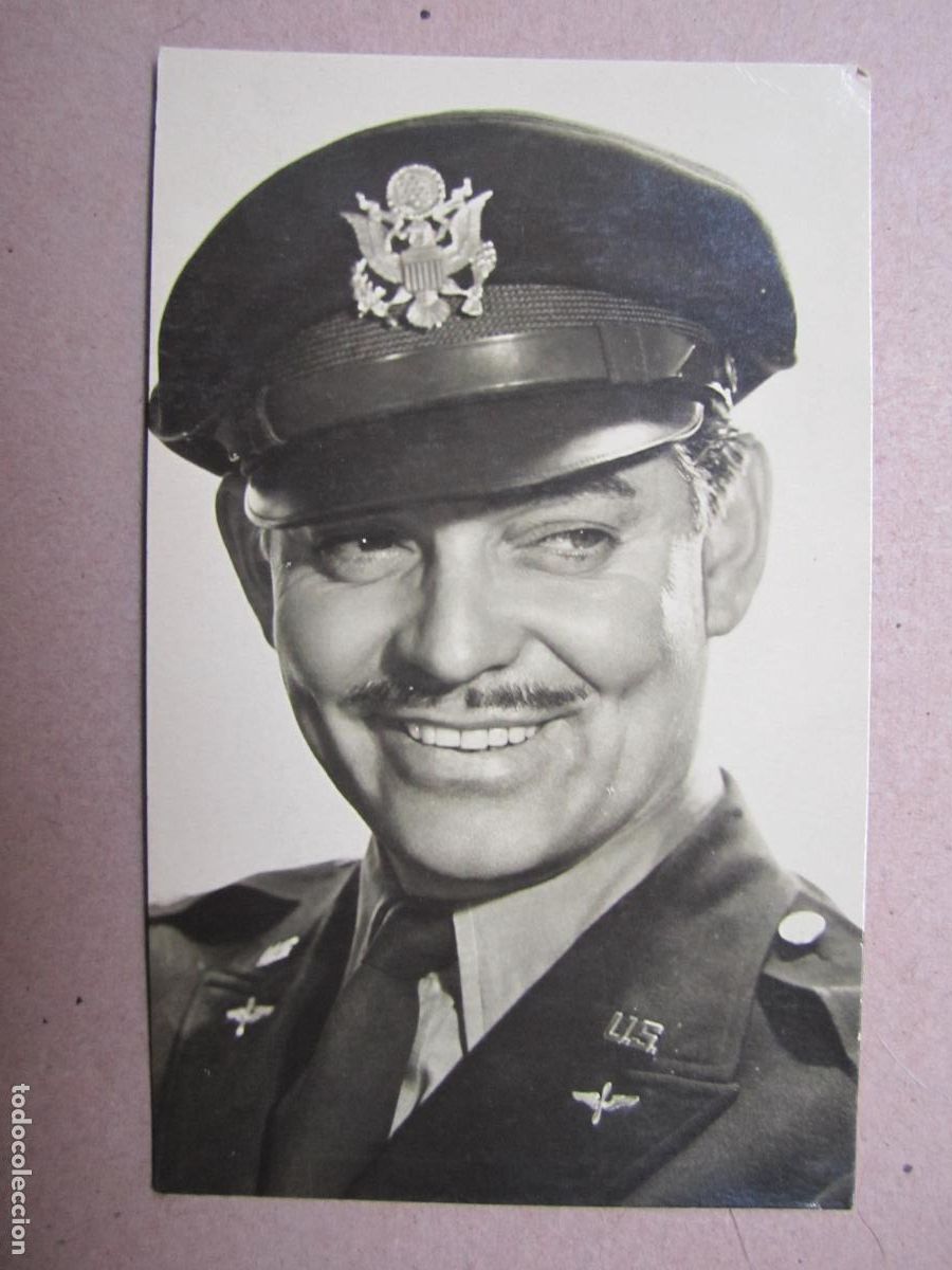 Cine: clark gable - postal original b/n - cinema actor - sublime decision