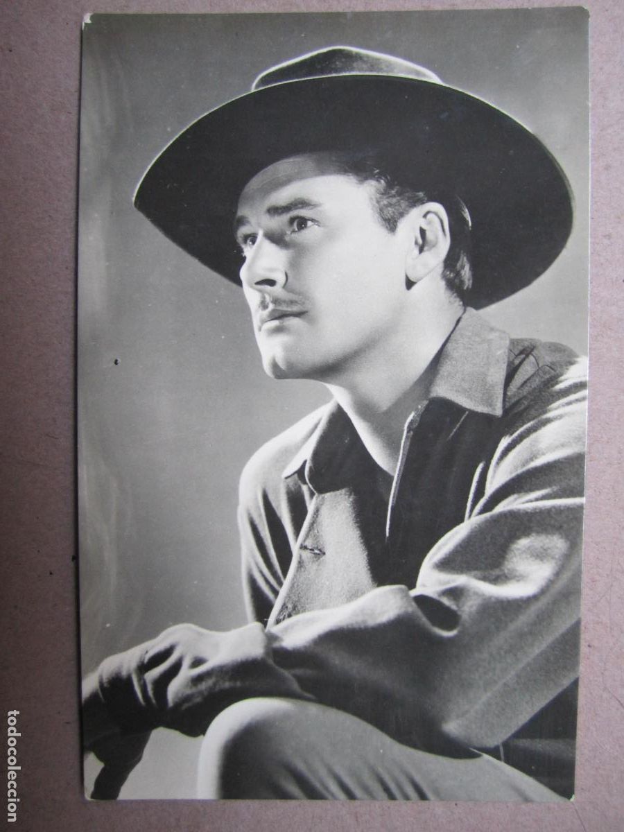 Cine: errol flynn - postal original b/n - cinema actor