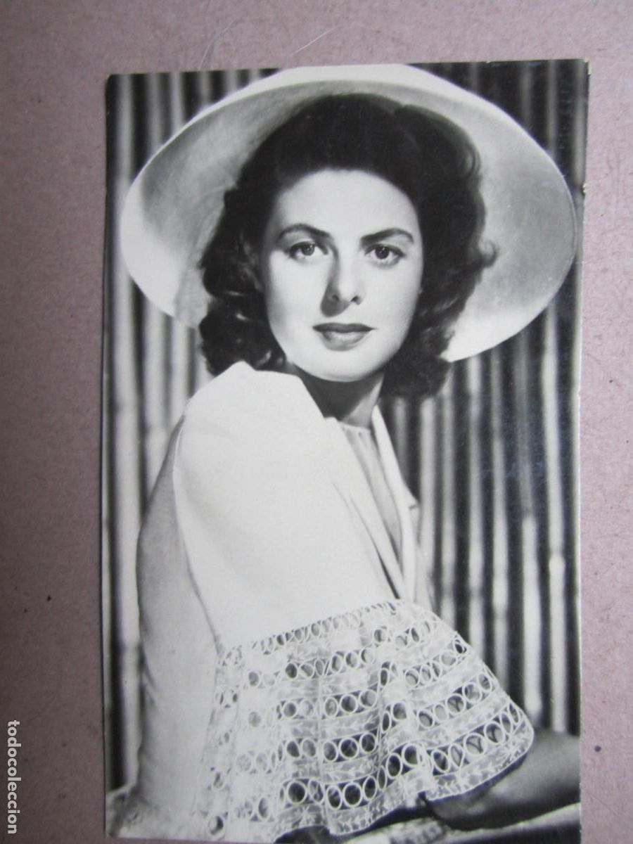 Cine: ingrid bergman - postal original b/n - cinema actress