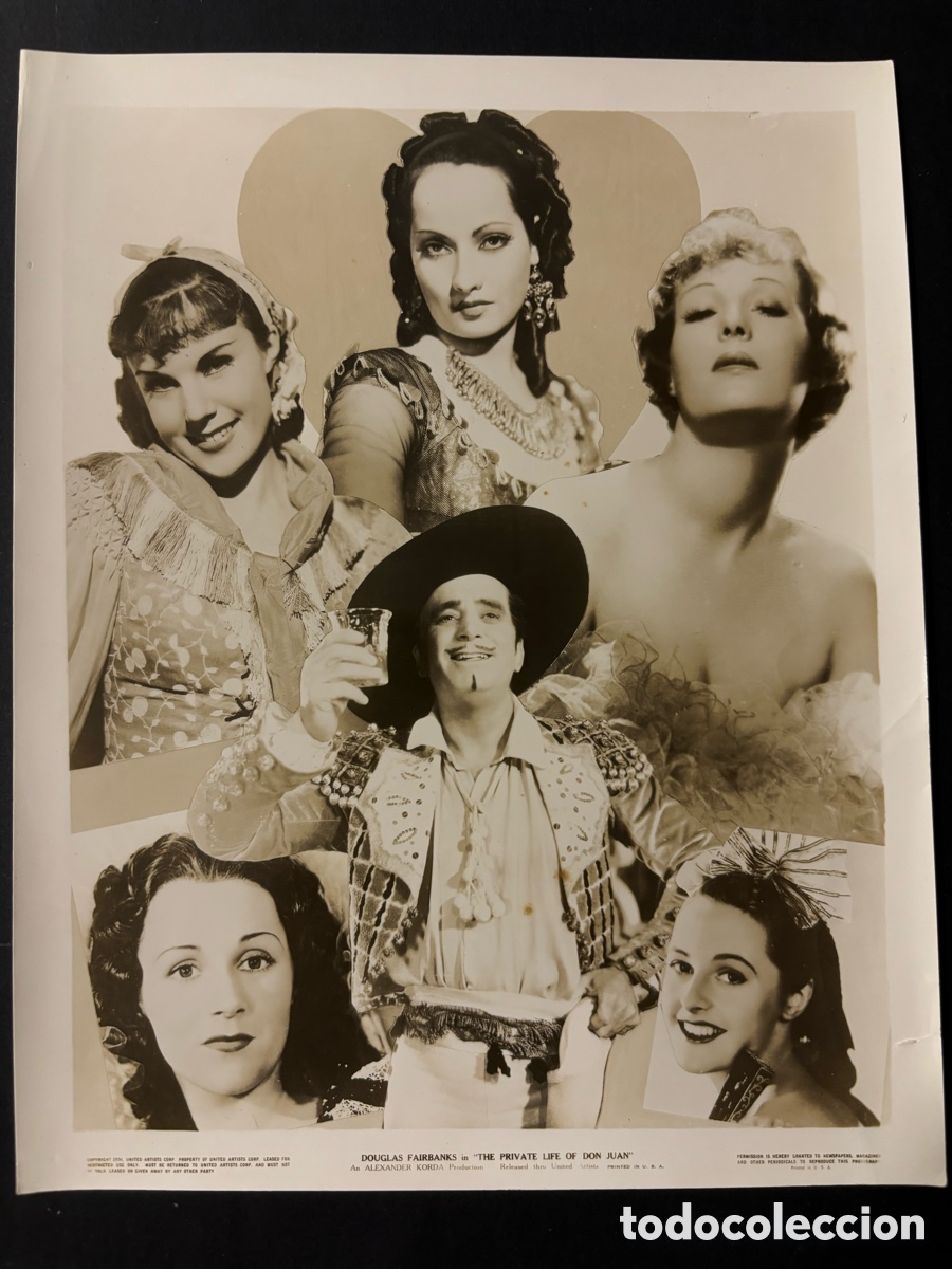 Cin&eacute;ma: Foto original united artists Douglas fairbanks y merle Ober&oacute;n los amores de don Juan