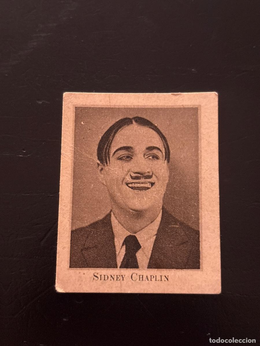 Cine: Cromos cine artistas cinematograficos serie II NUM 7 Sidney Chaplin edtablecimiento Dalmau Oliveras