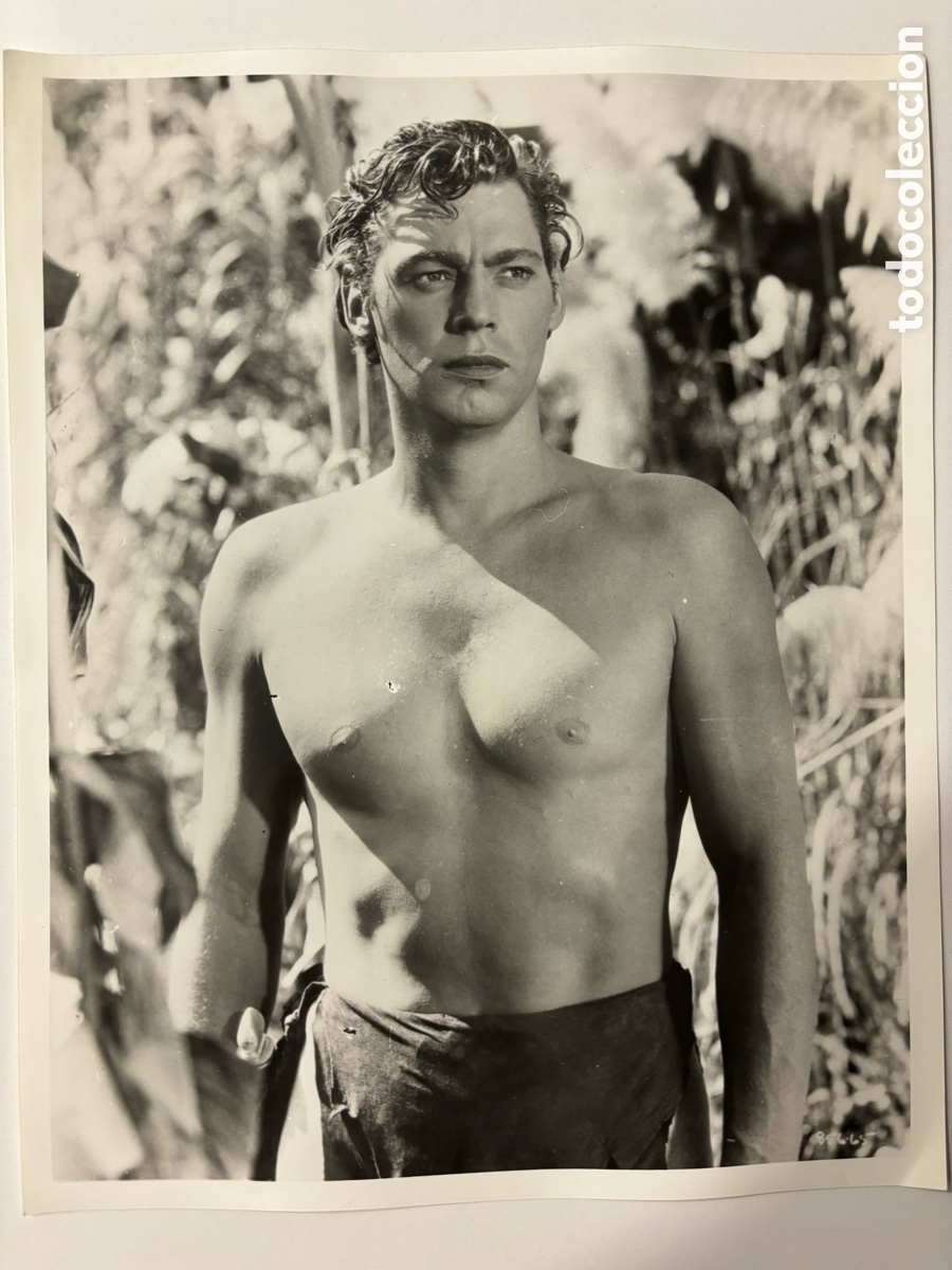 Cine: Foto grande vintage de johnny Weissmuller Tarzan