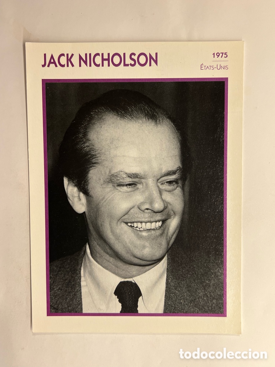 Cin&eacute;ma: JACK NICHOLSON. Cine Foto Carta. PHOTO KOBALL COLLECTION. EDITO-SERVICE (a.1991)