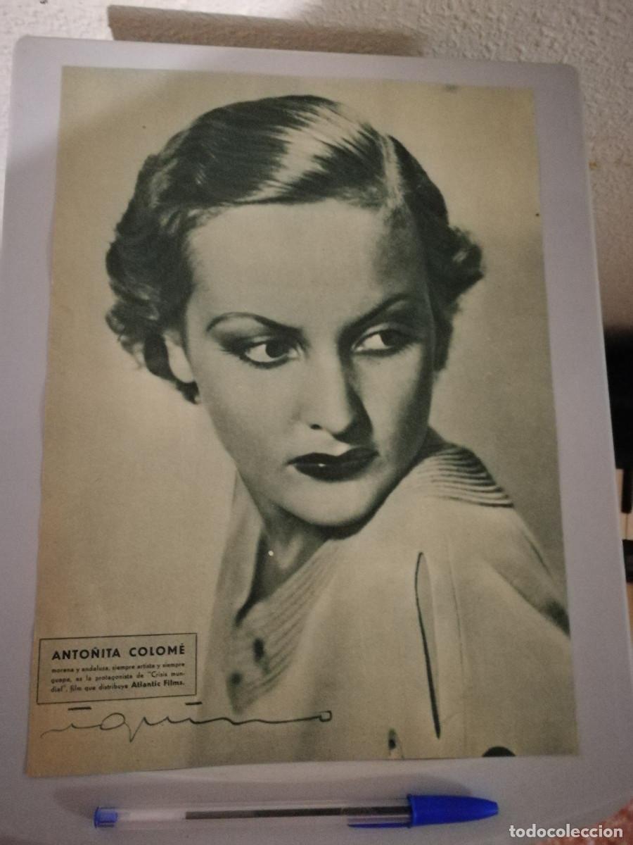 Cine: ANTIGUO ANUNCIO ENCARTONADO -A4- Anto&ntilde;ita Colom&eacute; - CINE ESPA&Ntilde;OL