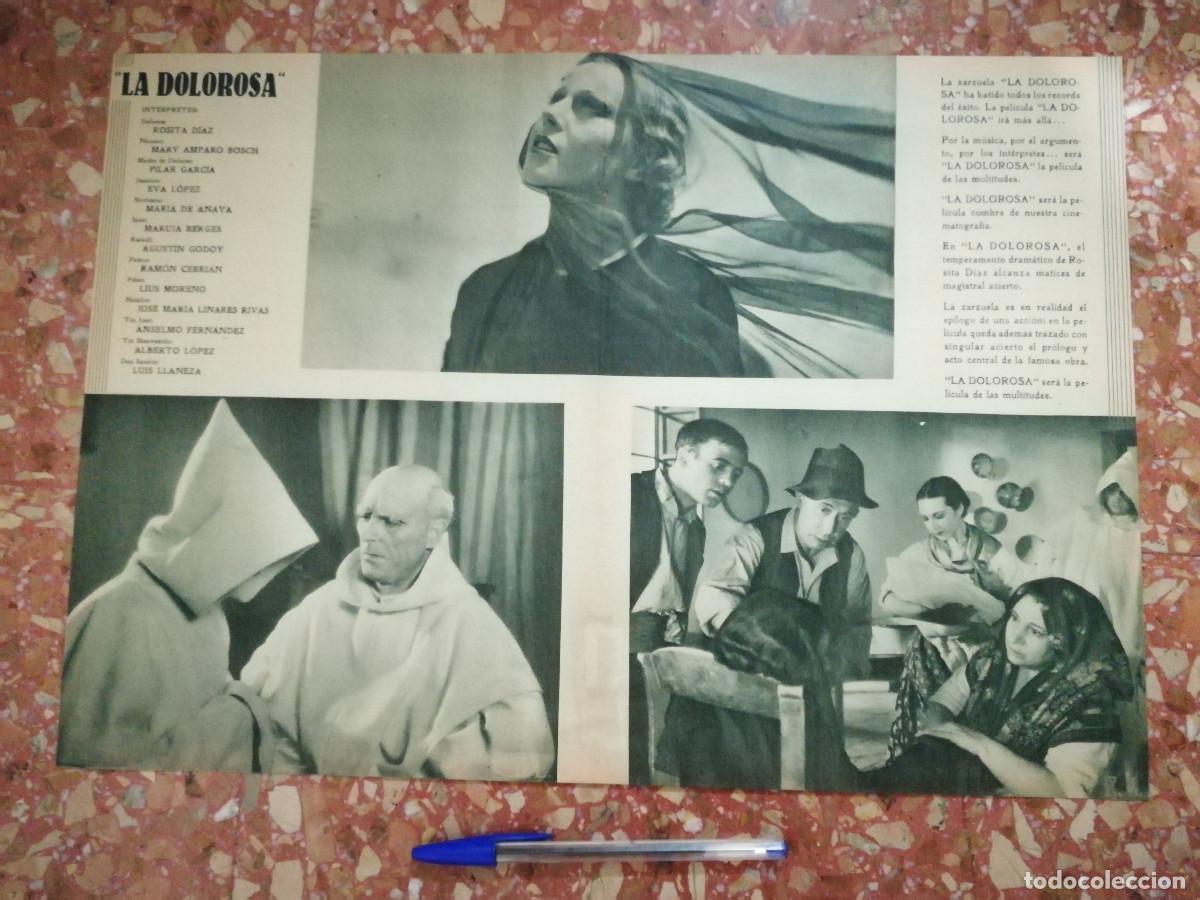 Cine: ANTIGUO ANUNCIO ENCARTONADO -A3- LA DOLOROSA - CINE ESPA&Ntilde;OL - ROSITA DIAZ - ZARZUELA
