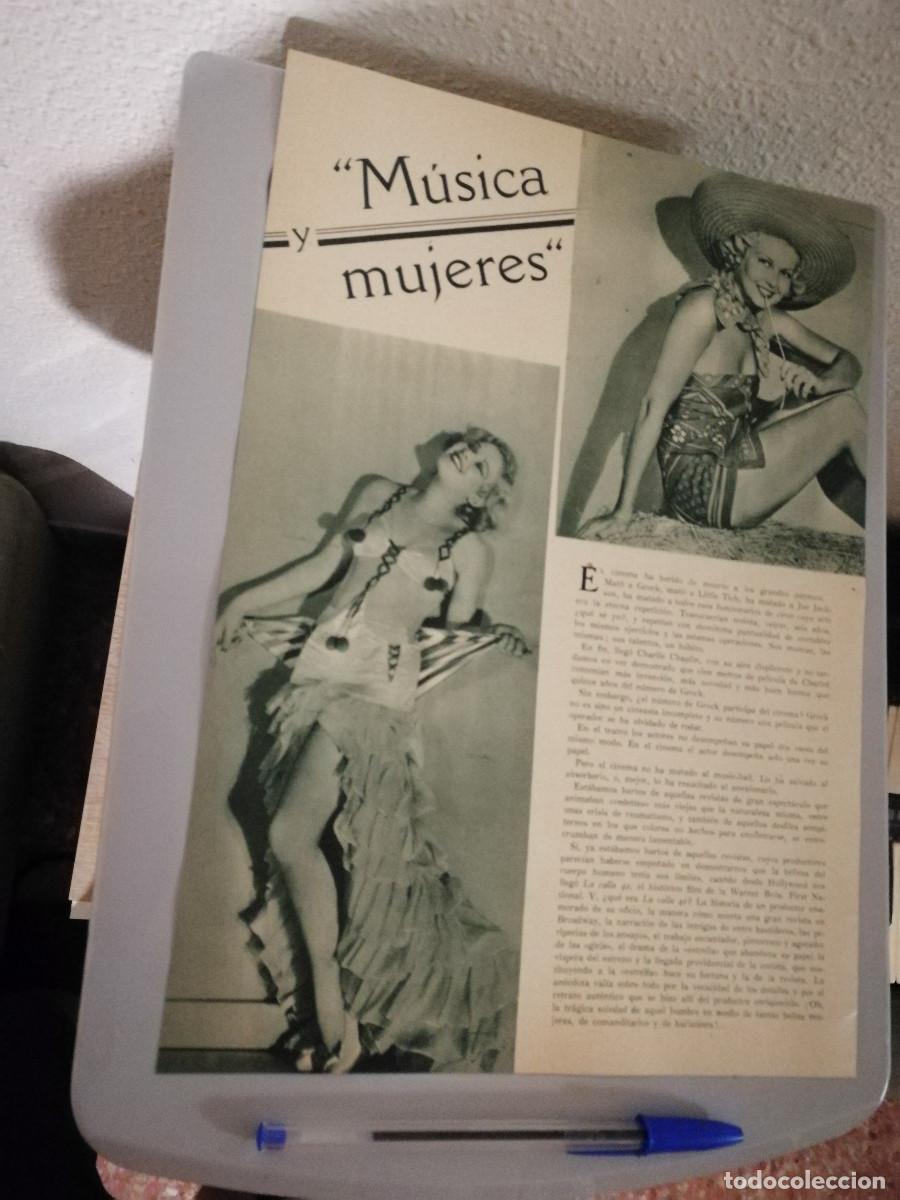 Cine: ANTIGUA HOJA PUBLICITARIA -A4- M&uacute;sica y mujeres - JOAN BLONDELL - IDA LUPINO