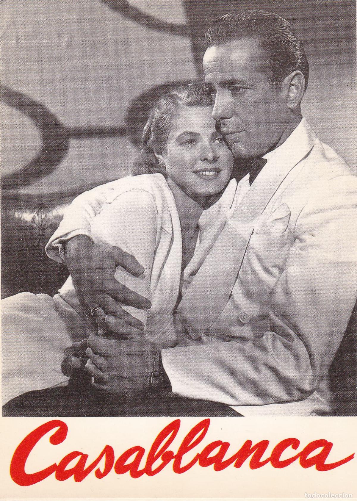 Cine: POSTAL DE LA PELICULA CASABLANCA &ndash; YO AMO EL CINE