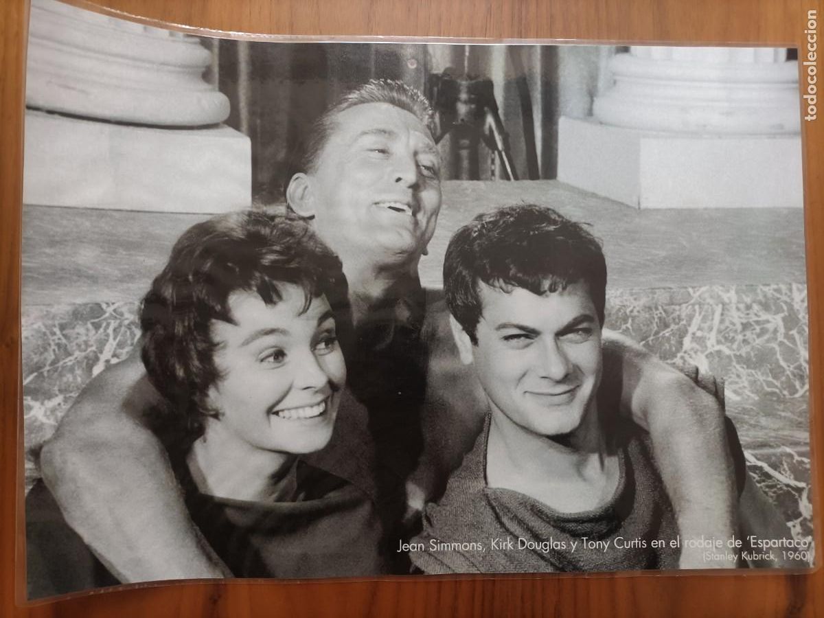 Cine: CARTEL FOTO DE KIRK DOUGLAS, JEAN SIMMONS, TONY CURTIS. EN LA PEL&Iacute;CULA ESPARTACO. VER EL DORSO.