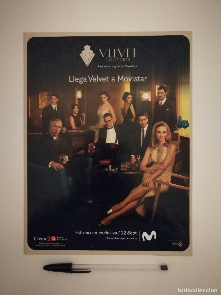 Cine: ANUNCIO ACARTONADO -A4- VELVET COLECCION - SERIE TV - MARTA HAZAS - LAMINA PUBLICIDAD