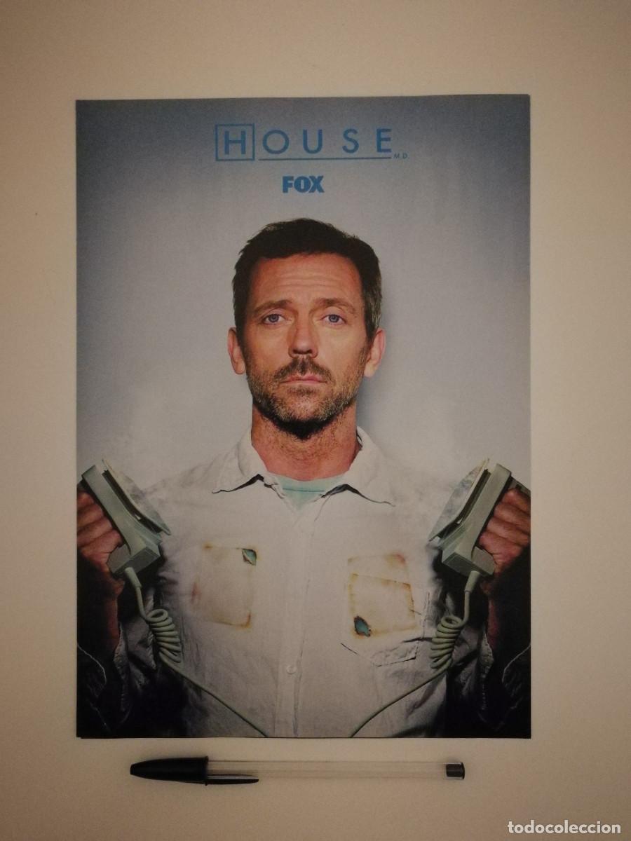Cine: LAMINA ACARTONADA -A4- HOUSE - SERIE TV - HUGH LAURIE