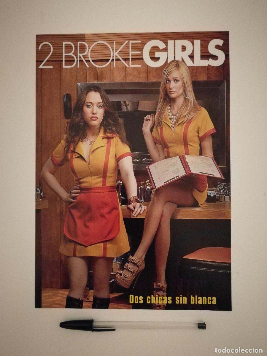 Cin&eacute;ma: FICHA COLECCIONABLE -A4- 2 BROKE GIRLS - SERIE TV - Beth Behrs - Kat Dennings