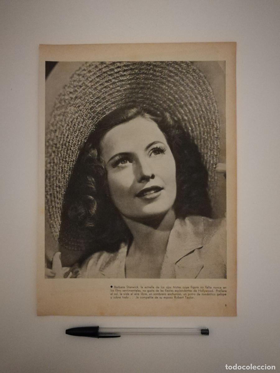 Cin&eacute;ma: ANTIGUA FICHA -A4- Barbara Stanwyck y IRENE DUNNE
