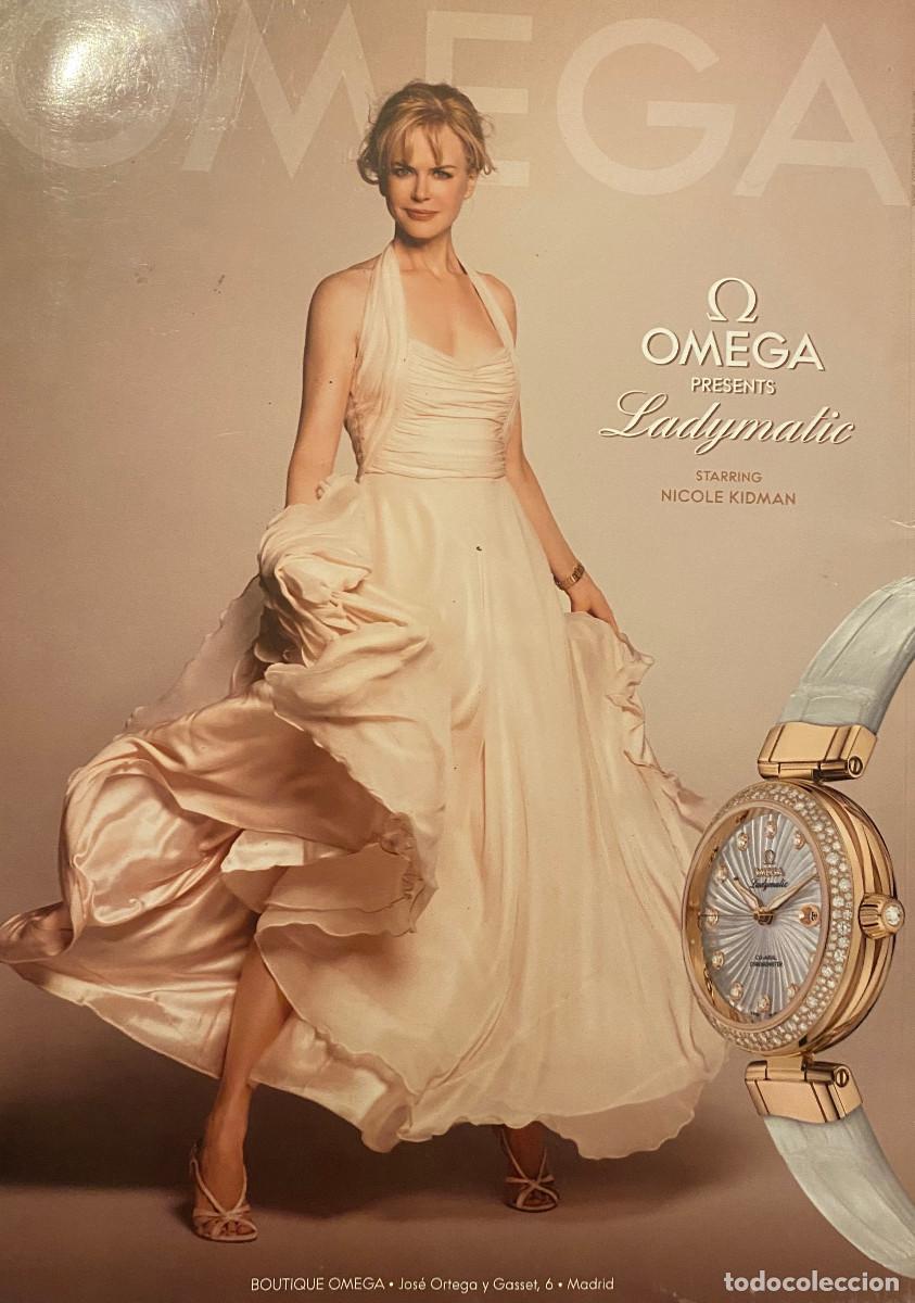 Cinema: Publicidad de relojes Omega. Con actriz Nicole Kidman. P&aacute;gina completa de revista. 24 x 33 cm.