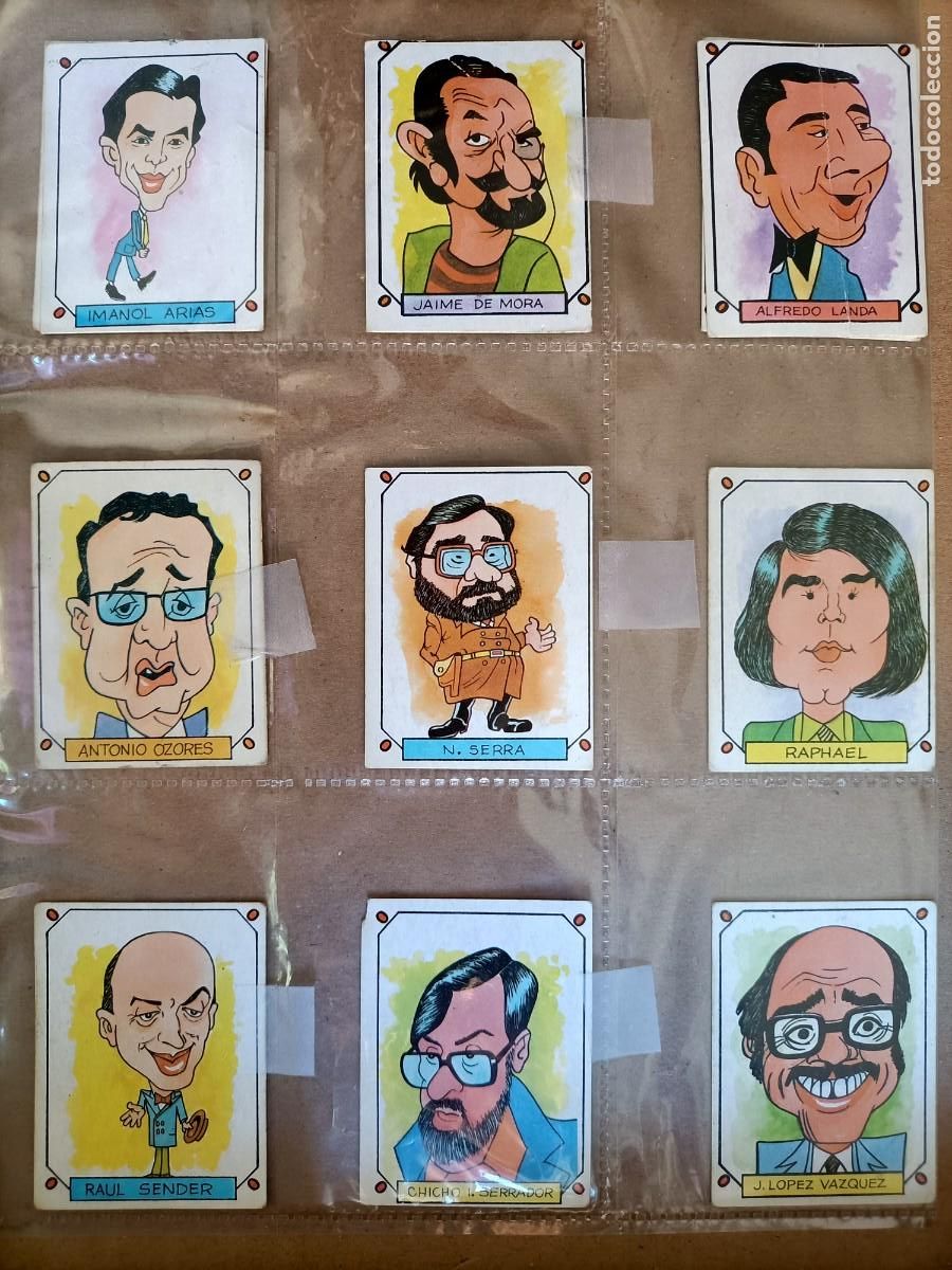 Cine: CARICATURAS. LOTE DE 9 CARICATURAS DE ACTORES. EN EL DORSO, DATOS DE LOS ACTORES. MIDEN 7X5CM