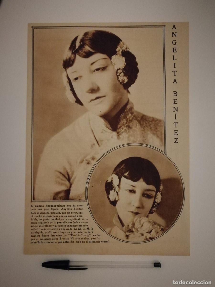 Cinema: ANTIGUO ANUNCIO ENCARTONADO -A4- Angelita Ben&iacute;tez - Wu Li Chang