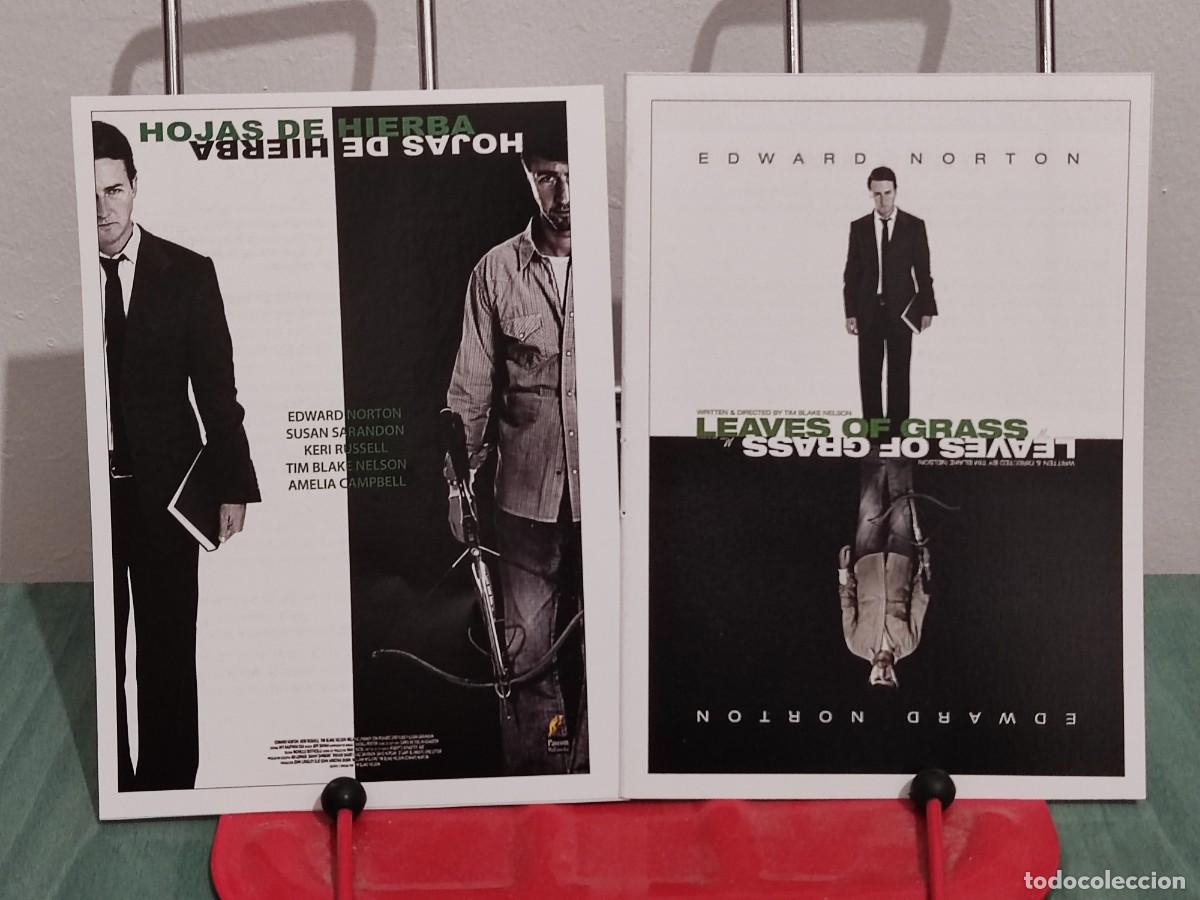 Cinema: Hojas de hierba (Leaves of grass) . 2 Fichas revista Accion