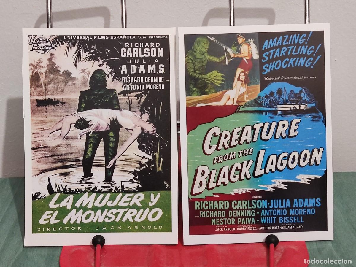 Cinema: La mujer y el monstruo (Creature from the black lagoon) . 2 Fichas revista Accion cine
